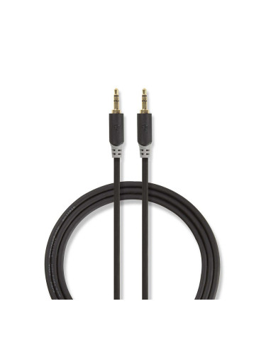 AUX Кабел stereo 3.5mm M - stereo 3.5mm M, 3m, черен 105508