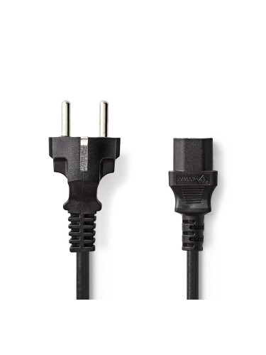 Захранващ кабел 3x1mm2, 5m, шуко, черен, поливинилхлорид (PVC)