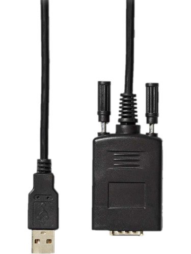 Кабел USB-А/M - RS232 9pin/M, 1m, NEDIS CCGW60852BK09