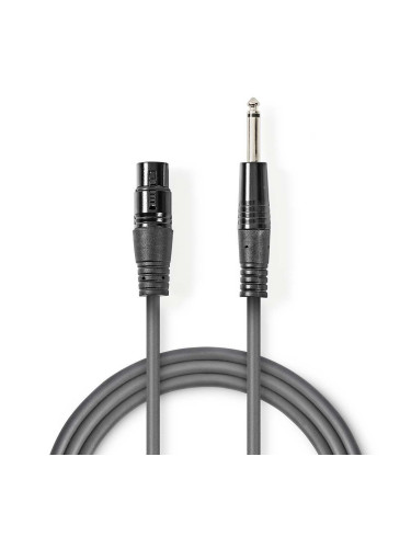 Професионален аудио кабел, CANON/f-plug 6.3mono/m, 3m