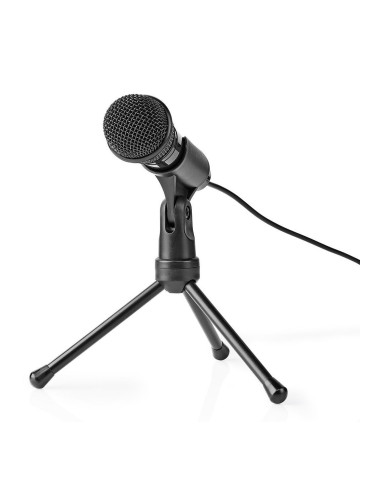 Микрофон MICTJ100BK, настолен, 3.5mm, 50Hz-16kHz