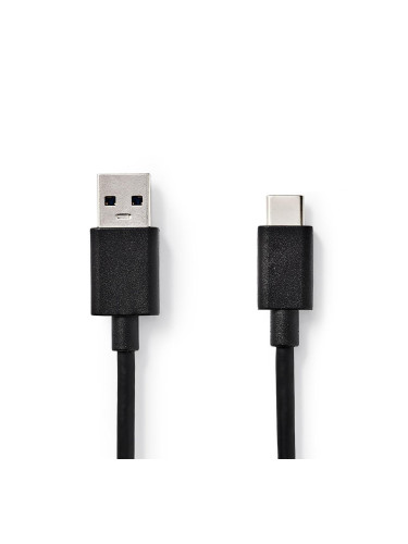 Кабел за телефон USB Type-C към USB, 1m, черен, NEDIS, CCGL61600BK10