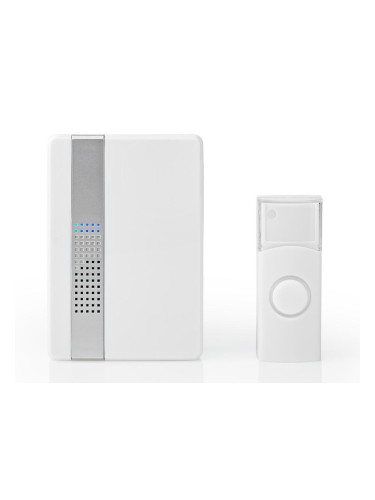Безжичен звънец NEDIS DOORB223CWT, 220VAC/3VDC, 80dB, бял