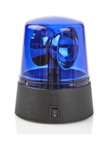 LED ротационна лампа с диско ефект, 0.4W, 35lm, 3xAA, синя, FUDI210BU, NEDIS