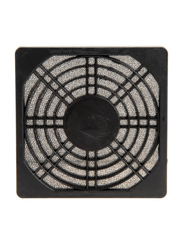 Решетка за вентилатор с филтър, 92x92mm, пластмаса, черна