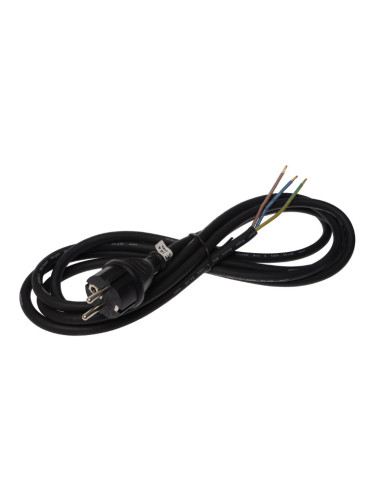 Захранващ кабел, 3x1.5mm2, 3m, шуко, гумиран, VM-RCOE-3X15-BL3, VEMARK