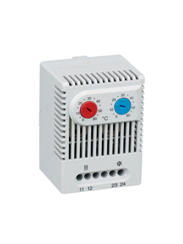 Терморегулатор, биметален, VR 011, 0~60°C, NO+NC, 10A/230VAC, DIN, VEMARK