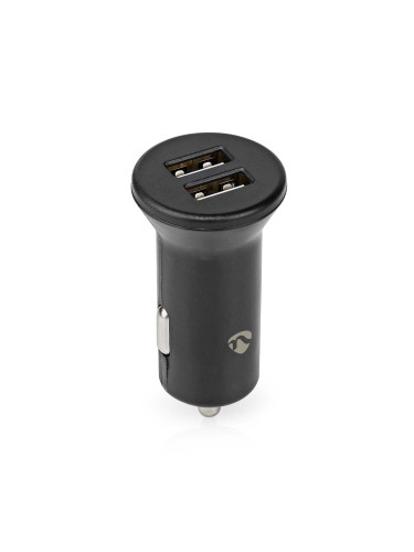 Автомобилно зарядно за телефон, USB, 12~24VDC, 5VDC, 24W, черно, NEDIS