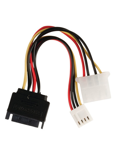 Захранващ кабел, SATA 15-Pin/m - Molex/f + FDD/f, 150mm, VLCP73550V015, NEDIS