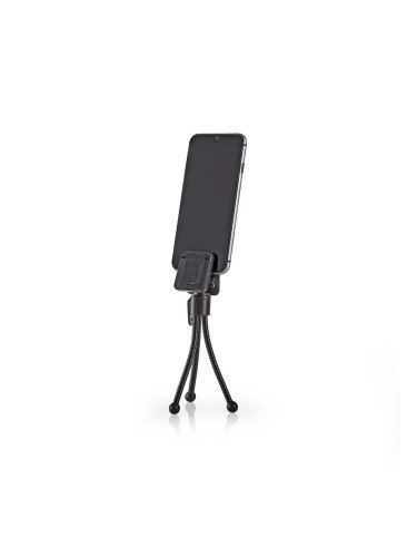 Универсална стойка, за мобилни устройства, тип статив, 158mm, 1/4"(6.4 mm), SMTD100BK, Nedis