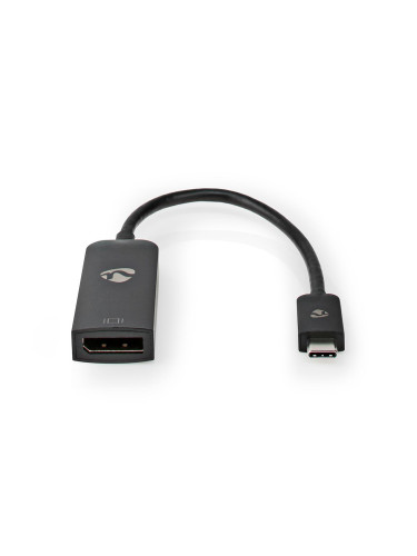 USB Type-C адаптер, USB Type-C-Displayport, 0.2m, черен, 4K, NEDIS