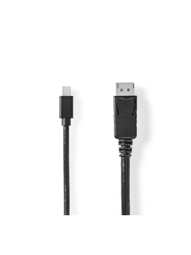 Кабел mini DisplayPort/M - DisplayPort/M, 8K, 2m, черен, CCGP37404BK20, NEDIS
