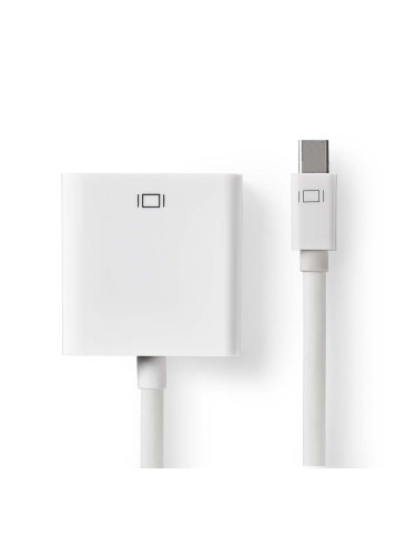 mini Displayport адаптер, mini Displayport-VGA, 0.2m, бял, 1080P, NEDIS