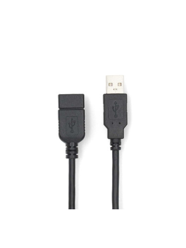 Кабел USB-A/M към USB-A/F, 1m, черен, CCGL60010BK10, NEDIS