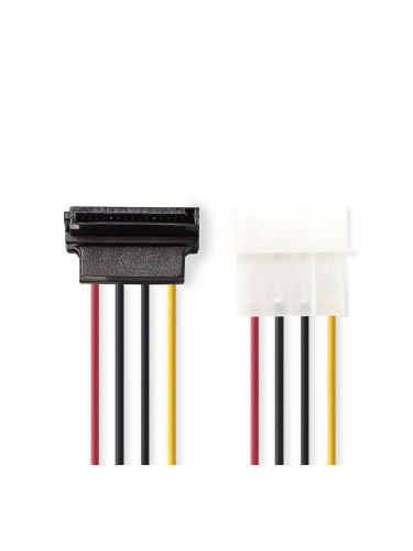Захранващ кабел, Molex/m-SATA 90°/f, 0.2m