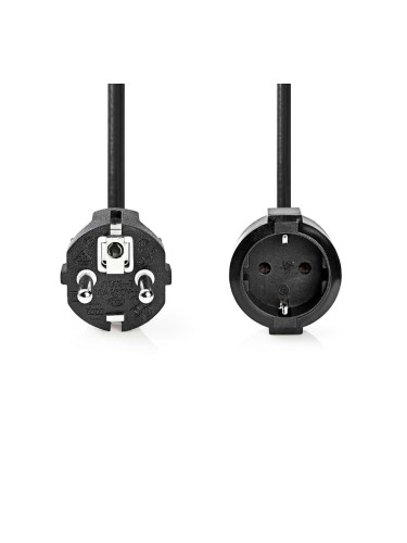 Удължител с дължина 5m, 3x0.1mm2, IP20, черен, CEGL10200BK50, NEDIS