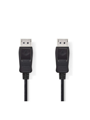 DisplayPort кабел, DisplayPort-DisplayPort, 2m, черен, 4K 60Hz, NEDIS