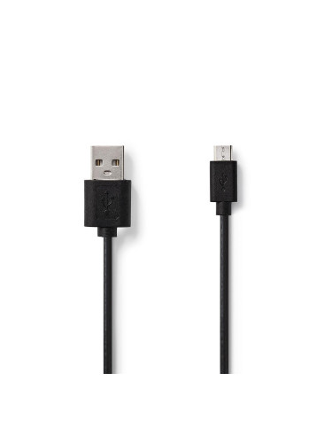 Кабел за телефон Micro USB към USB, 3m, черен, NEDIS 112177