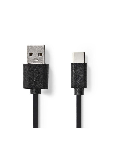 Кабел за телефон USB Type-C към USB, 1m, черен, NEDIS 112181