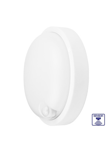 LED плафон, 15W, 230VAC, 3000K, топло бял, PIR сензор за движение, IP54,  BC17-21100