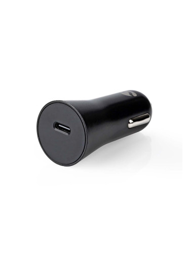 Автомобилно зарядно за телефон, USB Type-C, 12~24VDC, 5VDC, 20W, черно, NEDIS
