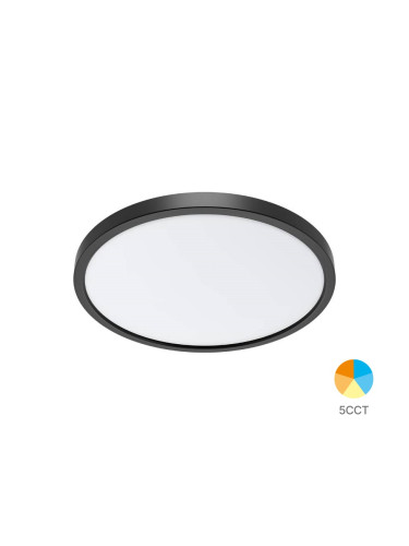 LED плафон JADE, 35W, 230VAC, 3200lm, 5в1 цвята, IP20, ф400x30mm, BP07-20481, кръг