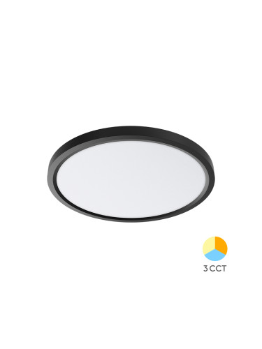 LED плафон BLADE, 36W, 230VAC, 3960lm, 3в1 цвята, IP20, ф400x25mm, BP07-00481, кръг