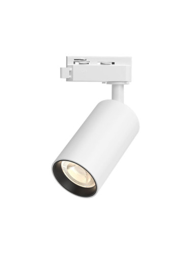 LED релсов прожектор, двупроводна шина, 10W, ф57x156mm, GU10, бял корпус, IP20, BH04-10600