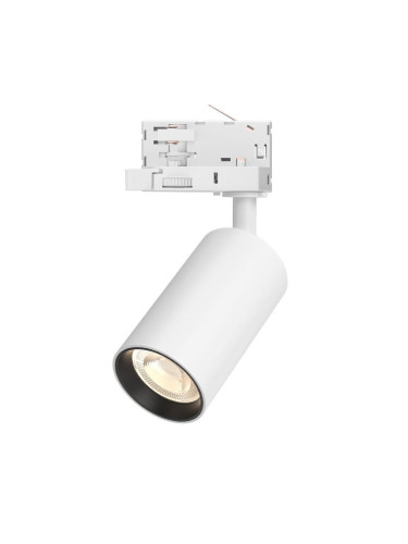 LED релсов прожектор, четирипроводна шина, 10W, GU10, ф57x102mm, бял корпус, IP20, BH04-60600