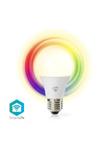 Wi-Fi Smart LED лампа, 9W, E27, 230VAC, 806lm, 2700-6500К, 3в1 цвята, WIFILRC10E27