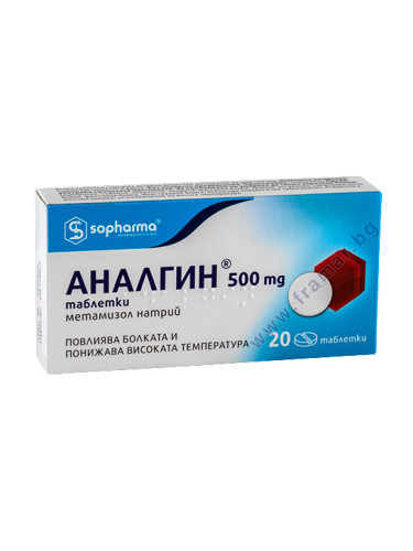 АНАЛГИН таблетки 500 мг * 20 СОФАРМА