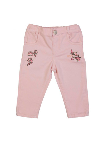 Панталон за момиче в розово с нежен флорален мотив