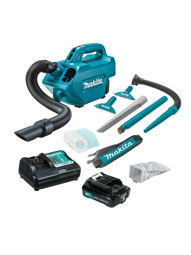 Прахосмукачка акумулаторна за сухо почистване, Makita CL121DWA, 12V, CXT, 4Ah, 28W, 0.5 л