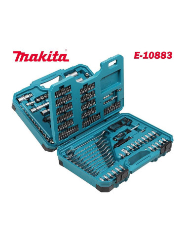 Гедоре 221 части, 1/2", 1/4", Makita E-10883