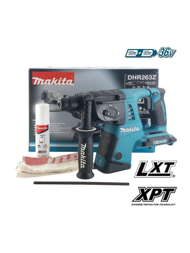 Перфоратор акумулаторен Makita DHR263Z, 18+18V, LXT, SDS-plus, 2.5J