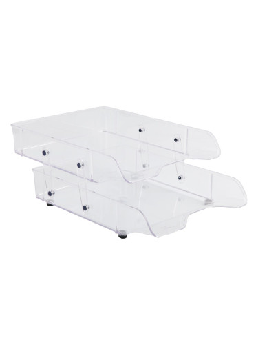 Хоризонтална поставка PVC 2-ка прозрачна