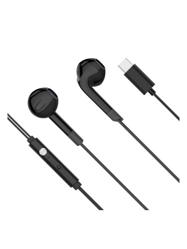 Слушалки, KMPC2-B, USB-C, вграден микрофон, цвят черен, Kruger&Matz