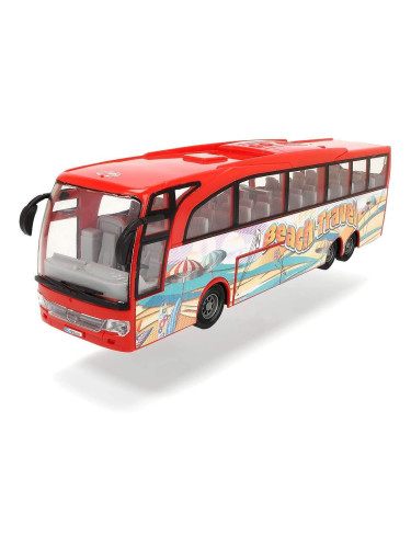 Детски туристически автобус Beach travel, Червен, 30 см