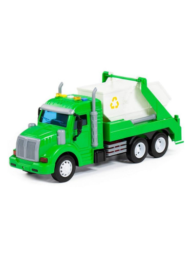 Детска играчка Камион за транспортиране на контейнери, със звукови и светлинни ефекти