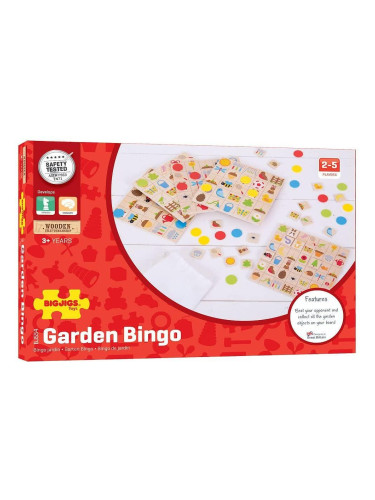 Дървена детска игра Bigjigs - Бинго градина