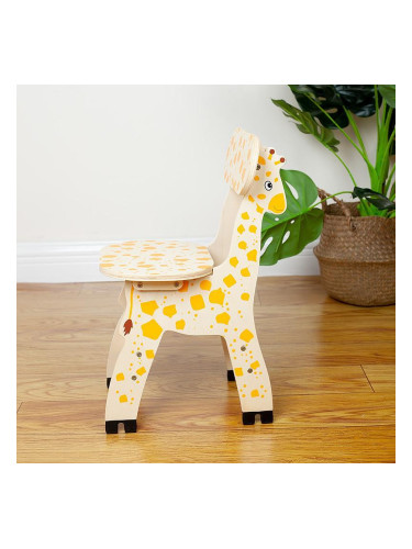 Детски дървен стол Жираф