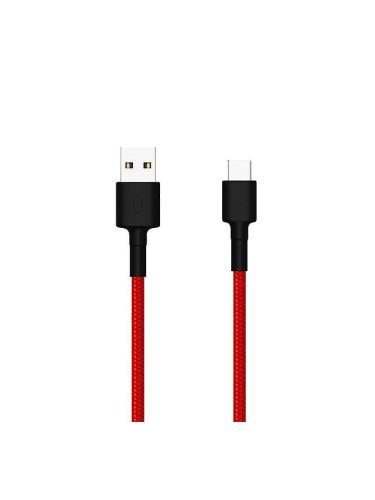 Плетен кабел Xiaomi Mi USB-A към USB-C (SJV4110GL), Червен