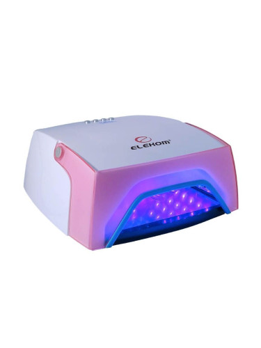 Професионална UV LED лампа Elekom EK-050, 12 W, LED дисплей, за педикюр и маникюр, фиксирано време - 30, 60, 90 сек.