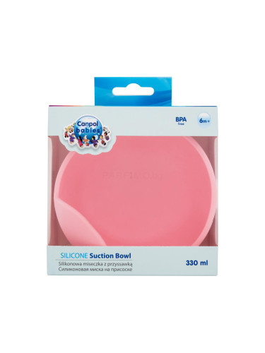 Canpol babies Silicone Suction Bowl Pink Съдове за деца 330 ml