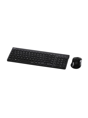 Комплект клавиатура и мишка Hama TRENTO, безжичен, черен, х-структурен