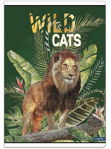 Тетрадка LASTVA Wild Cats, A4, 52 л, офсет 80 г