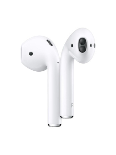 Безжични слушалки Apple - AirPods 2 with Charging Case, бели