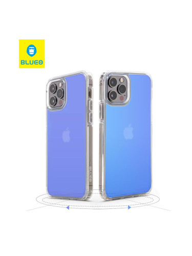 Калъф Blueo Colorful Drop Resistance iPhone 12/12 Pro, син хамелеон