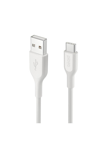 Кабел Belkin Playa USB-C към USB-A 1M, Бял