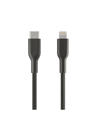Кабел с оплетка Belkin Playa USB-C към Lightning 1M, Черен